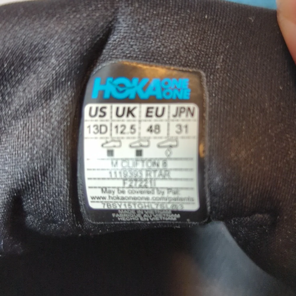 Hoka One One Clifton 8 Men's Real Teal, Aquarelle 1119393 RTAR size 13d - Picture 12 of 15